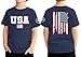 Kids 4th of July T-Shirt Boys Girls American Flag Graphic Shirts Patriotic USA Short Sleeve Tee Tops 5-14y(DarkBlue,130)