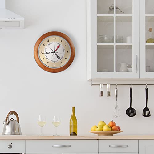 Dayclocks CM CONTEMPORARY MAPLE Time & Week-Day Wall Clock With Transparent Frame Ring – Weekly Clock With Days, Hours & Minutes - Ideal Retirement Gift For Men & Women, Maple Accent Frame thumb #6