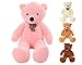 MyTeddyWorld Großer Teddybär 140-200 cm - Rosa 140 cm Kuschelig Stofftier Riesen Plüschbär - Weiches Spielzeug Geschenk für Kinder - Perfekt für Geburtstag Hochzeit Valentinstag Weihnachten