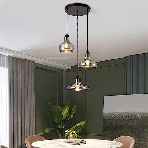 Suspension luminaire E27 réglable 3 lampes pour restaurant et café - 2