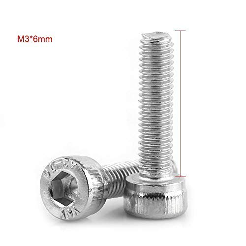 100 Pcs M3 Stainless Steel Hex Socket Cover Head Screw s Tool Kit with Plastic Bags - Image 5