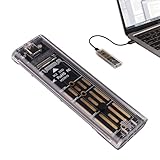 Boîtier transparent, excellente dissipation thermique : le boitier nvme externe présente un design avec un boîtier transparent à emboîtement, compatible avec les interfaces M Key, B Key et B&M Key. Vous pouvez visualiser l'état de fonctionnement interne à tout moment, tandis que la dissipation thermique efficace prolonge efficacement la durée de vie du SSD.
