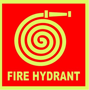 5 Piece Combo Offer FIRE HYDRANTnight Glow Elimination Stickers Sign (Waterproof Sticker)