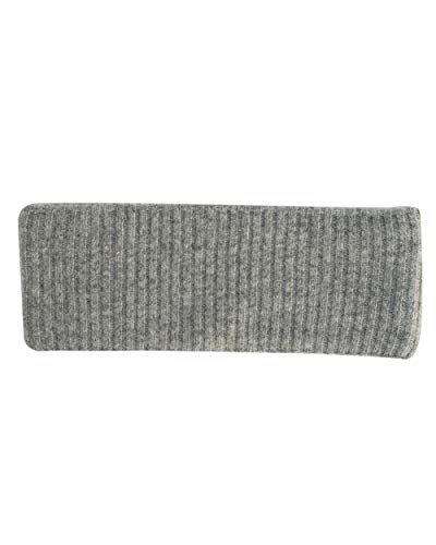 Bandeau laine mérinos FosterNatur thermorégulateur et côtelé gris