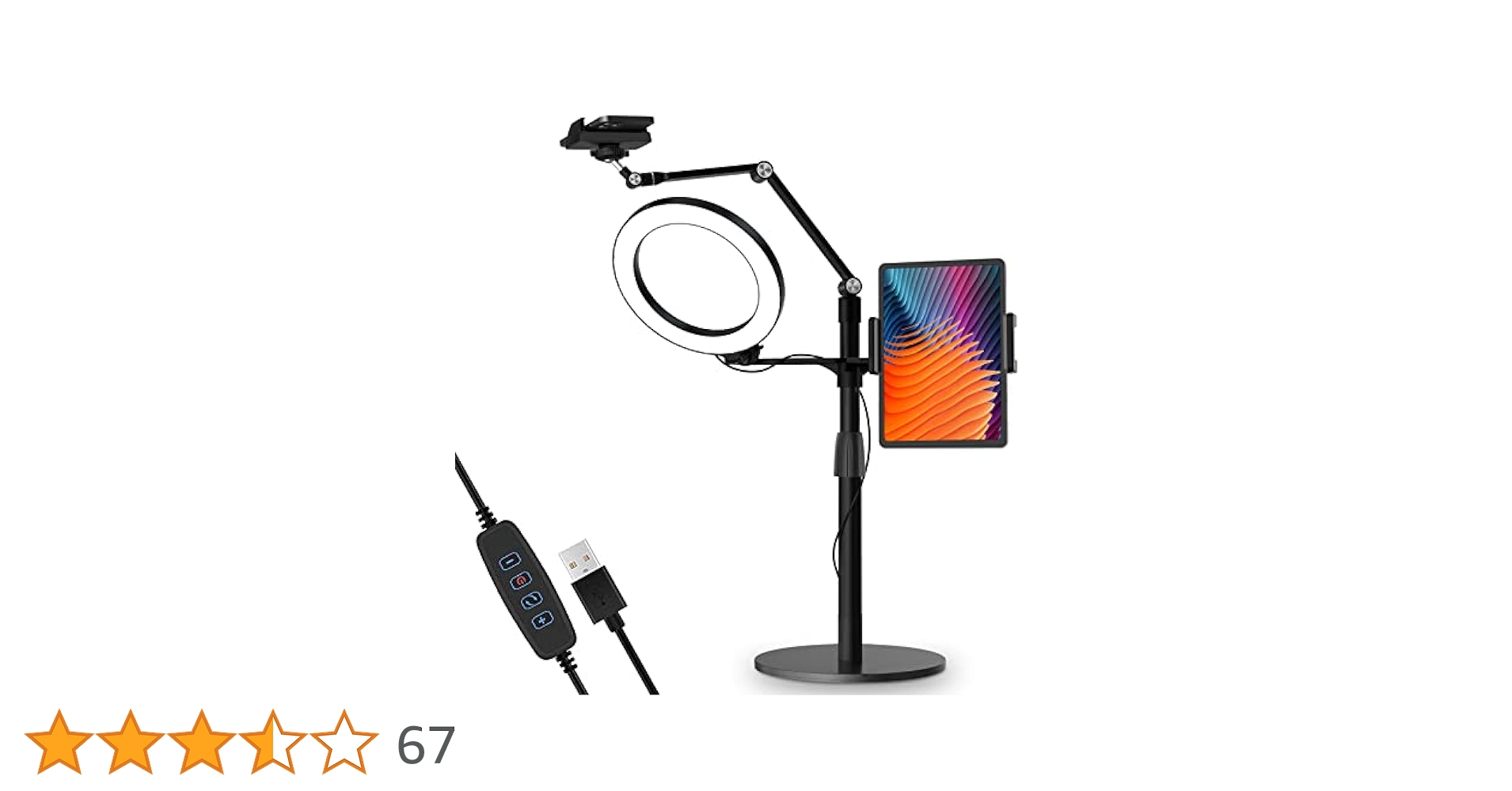 viozon 3-in-1 ライブスタンド LP-4P ブラック スマホ viozon 3-in-1 Selfie Desktop Live Stand (LP-4P)
