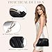 VASCHY Clutch Purse for Women,Fashion Ruched Vegan Leather Small Formal Evening Handbag Crossbody Shoulder Bag Wedding,Party Black