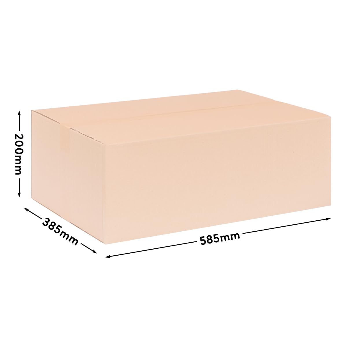 verpacking Faltkartons 580 x 380 x 190 mm Braun (Außenmaß 585 x 385 x 200 mm) KK 112 1-wellig Versandkarton für mittelgroße Waren DHL Paket DPD GLS Hermes Kartons (40 Stück)