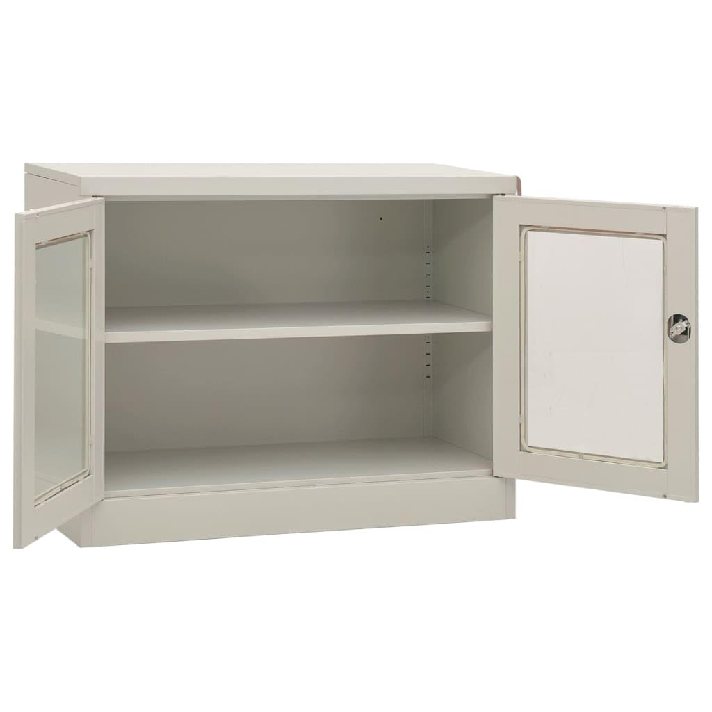 armadio spogliatoio mobiletto multiuso armadi per magazzino Armadio per Ufficio Grigio Chiaro 90x40x70 cm in Acciaio Adatto a soggiorno, ufficio