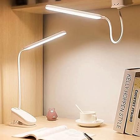 Amazon クリップライト Led デスクライト 目に優しい 明るい デスクスタンドライト コードレス 卓上ライト おしゃれ ブックライト クリップ 読書灯 ベッド テーブルライト 3段階調色 無段階調光 電気スタンド Usb充電式 省エネ 360 回転 ホワイト S D クリップライト