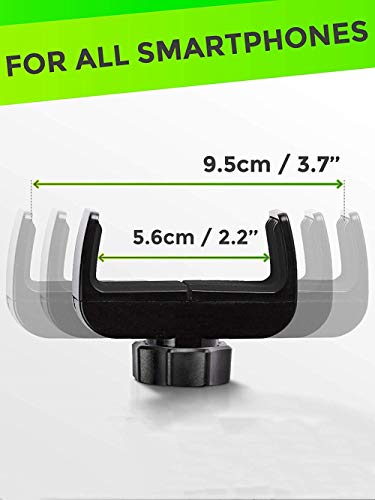 Bike Phone Mount, 360 Rotatable Universal Cellphone Bracket Mountain Bicycle Mount Racks for iPhone 11 X 8 7 Plus Samsung Galaxy S10 S9 S8 S7 Edge, Nexus, Nokia, Motorcycle Bike Accessories (Green) - Thumbnail 2