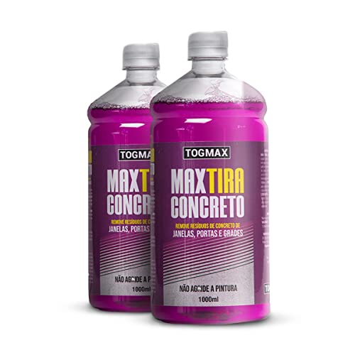 Kit 2un Max Tira Concreto Cimento Limpeza Pós Obra Togmax 1000ml