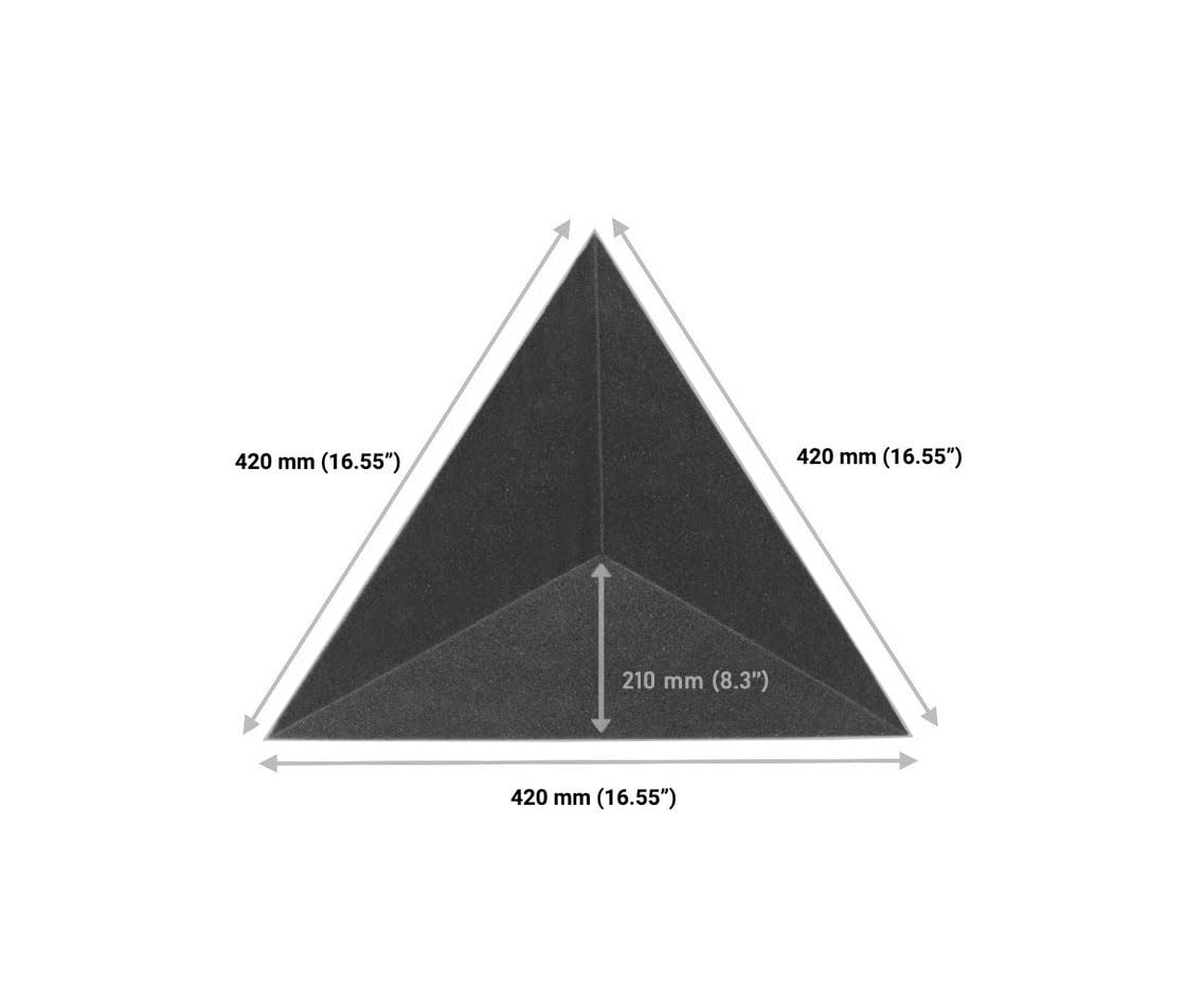 2er-Pack – Deckenecken-Bassfalle aus Samtstoff "tri-CINEMATIC-bt" mit Befestigungsset | Dekorative Akustiklösung | Dekorative Schallabsorption | Farbe: [TRI-TRAP | Weiß]