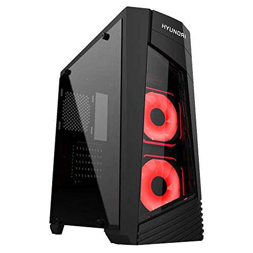 Black Friday - 80% OFF Hyundai Blaze ATX Mid Tower Gaming Computer Case Chassis with 550W Power Supply and RGB Fans (HTBLZCPS550W)