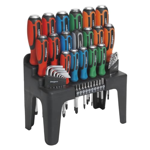 Sealey S01106 Hammer Thru Screwdriver with Hex Key & Bit Set, 44 Pieces