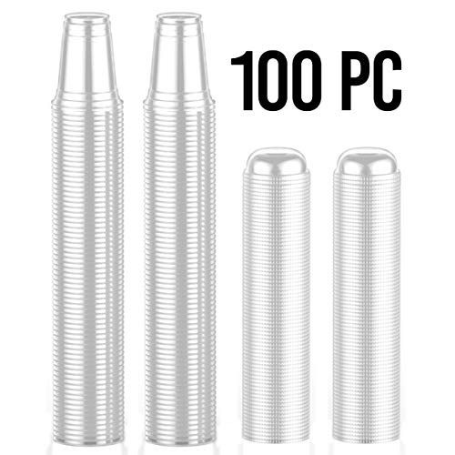 Green Direct 9 oz. Disposable Clear Plastic Drinking Cups with Lids for Iced Coffee, Bubble Boba Tea, Cold Drinks & Smoothie Pack of 100