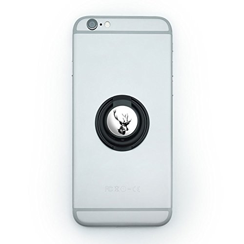 Mobile Smart Phone Finger Ring Grip Holder Stand Hunting Fishing - Deer Head - Buck - Deer Hunting