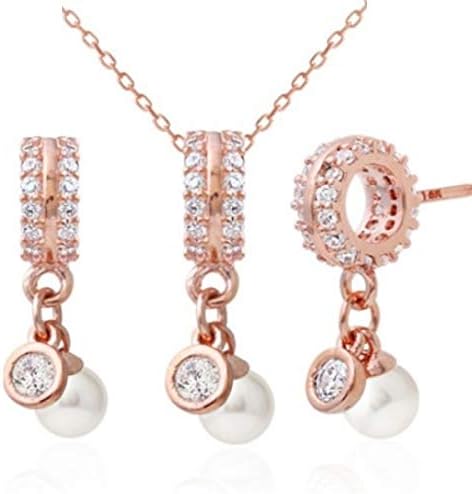 Amazon Adonay アドナイ アレルギー対応 14k ネックレス レディース 人気 プレゼント ジュエリー ブランド アクセサリー 誕生日 女性 ギフトボックス付き ピンクゴールド シンプル 可愛い ジルコニア 真珠 パール ペンダント ネックレスピアスセット ネックレス 通販