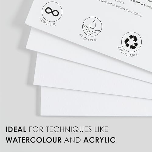 Image of myPAPERCLIP Pigmenta - A3 Watercolor Paper | 240 GSM, 8 Sheets, 20% Cotton | Cold-Pressed & Acid-Free | Suitable for Both Wet & Dry Painting