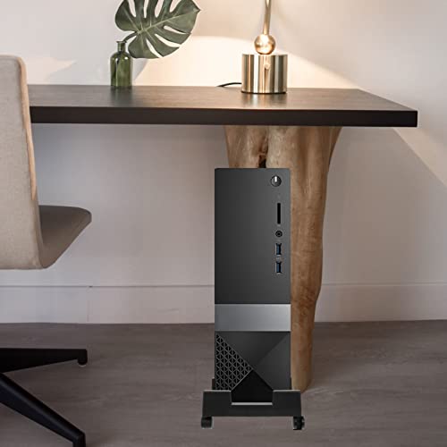 Soporte móvil para CPU Artibetter con ruedas ajustables y freno, para torre de computadora de escritorio, ideal para oficina y hogar miniatura 4