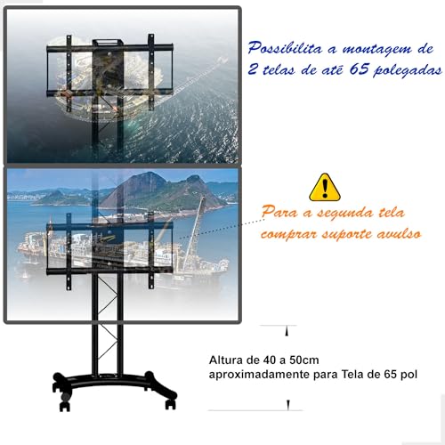 Suporte Pedestal Para Tv Tela Grande Gigante Tv Touch 50 55 60 65 70 75 80 85 86 Polegadas Até 65kg