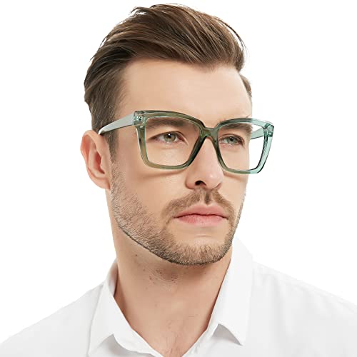Image of Bifocal Reading Glasses 3.5 Women Men Large Bifocal Computer Readers 1.00 1.25 1.50 1.75 2.00 2.25 2.50 2.75 3.00 3.50 (Clear Green 350)
