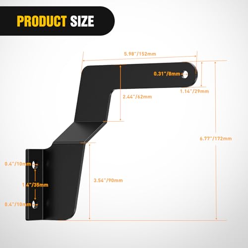 Image of Nilight Front Lower Hidden Bumper Mounting Brackets for 25inch Single Row Straight LED Light Bar Compatible with 2007-2013 Toyota Tundra