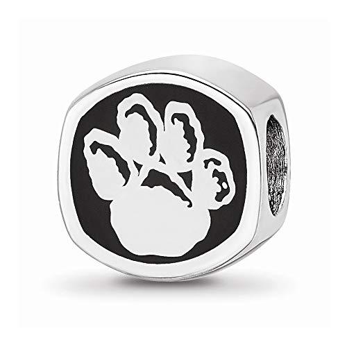 LogoArt Logo Art Sterling Silver Pittsburgh Panthers Cushion Shaped Double Logo