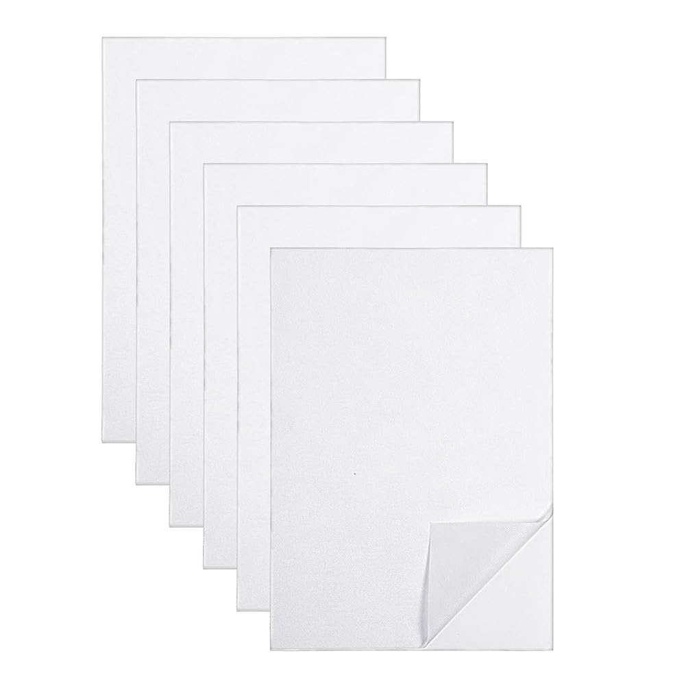 Aiciyimo 6 Sheets of Sticky Water Soluble Embroidery Stabilizer, Dissolvable Printing Paper Wash for Printed Embroidery