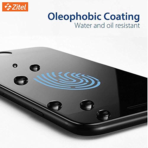 Image of Zitel Tempered Glass Screen Protector for Redmi 9 Prime /Redmi 9 (Black) Edge to Edge Full Screen Coverage with installation Kit