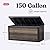 Keter Signature Collection 150 Gallon Resin Deck Box Organization and Storage Box for Patio Outdoor Cushions, Throw Pillows, Garden Tools and Pool Supplies, Walnut