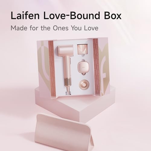 Image of Laifen Premium High-Speed Hair Dryer Love-Bound Box, Professional Ionic Portable Blow Dryer with 110,000 RPM, Low Noise, 360 Magnetic Styling Attachment, Wall Mount, Travel Bag, Gift Box, HD502