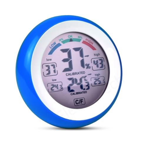 Image of Blackt Elecrotech BTHT1 Digital Weather Station with Temperature Sensor & Hygrometer | Indoor Thermometer with Humidity Meter, Touch Display & Comfort Indicator
