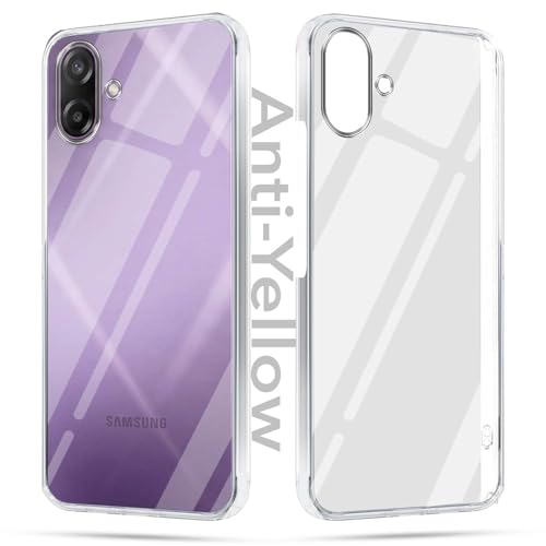 Image of Jkobi Lifetime Anti-Yellow Clear Back Cover Case for Samsung Galaxy M17e (Sleek Hard Crystal | Shockproof and Camera Protection)
