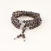 AmorWing 108 Mala Beads Smoky Quartz Healing Wrap Bracelet Necklace for Women