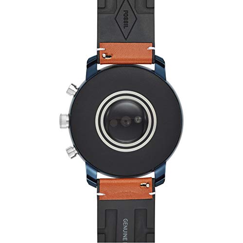 Fossil Hommes Montre Connectée avec Bracelet en Cuir FTW4016