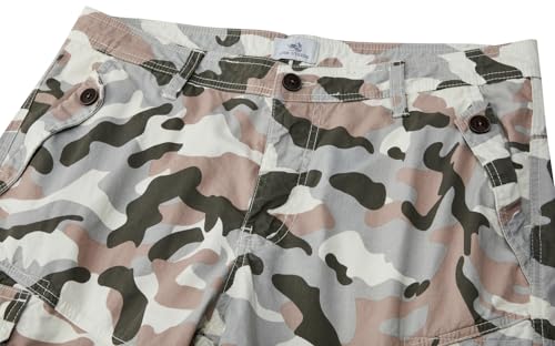 FOURSTEEDS Women's Casual Fitted Multi-Pockets Camouflage Twill Bermuda Cargo Shorts2