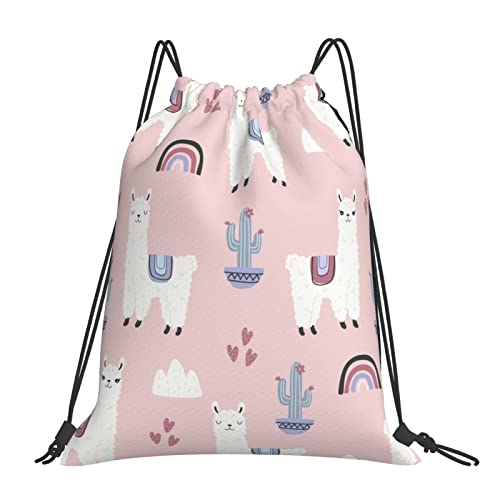 385 Rucksack Mit Kordelzug Niedliches Lama Alpaka Mit Kaktus Turnbeutel Für Damen Mädchen Kordelzug Sportbeutel Faltbar Turnbeutel, Für Schwimmen, Schule, Strandurlaub 385 Rucksack Mit Kordelzug Niedliches Lama Alpaka Mit Kaktus Turnbeutel Für Damen Mädchen Kordelzug Sportbeutel Faltbar Turnbeutel, Für Schwimmen, Schule, Strandurlaub