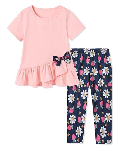 Conjunto de ropa para niñas de 5 años con pantalones de flores para momentos mágicos