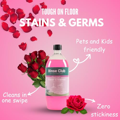 Image of Natural Disinfectant Floor Cleaner | Non-Toxic | 1.8L | Rose Fragrance | Eco-Friendly, Skin Safe, Baby & Pet Friendly | Cleans Tile & Marble