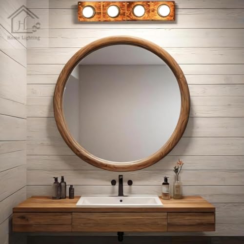 Image of Fancy and All Fixture Wood M-L 3 /L Decorative Surface Mounted Classic Wall Lamp, Wall Light, Light Sconce for Home Decoration
