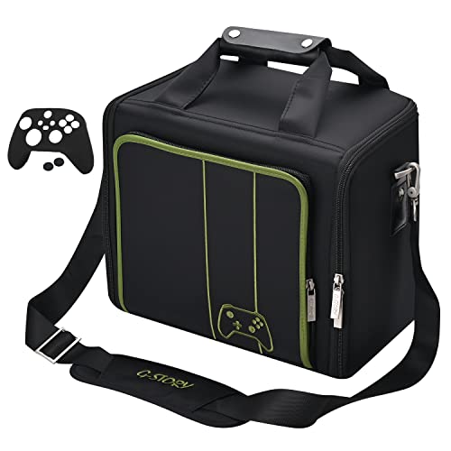 G-STORY Tasche für Xbox Series X S, Hartschalen Tragetasche für Xbox Series X/S Konsolen mit Schultergurt und Unterteilbaren...