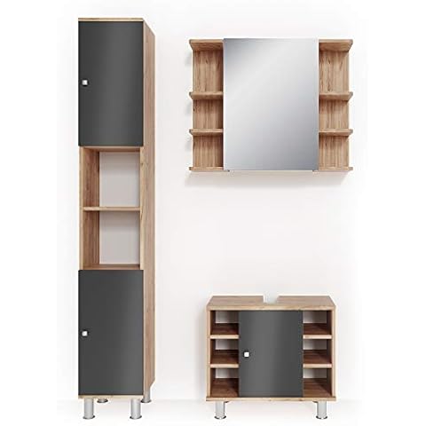 Vicco Fynn Bathroom Furniture Set with Tall Unit Cover