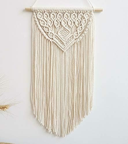 Decoración bohemia de macramé para colgar en la pared, hermoso arte de pared decorativo para el hogar, apartamento, dormitorio, cuarto de bebé,
