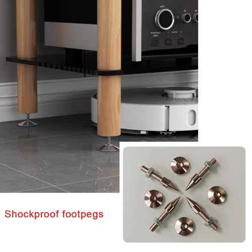 Meuble de rangement stéréo à 3 niveaux pour éliminer les vibrations audio