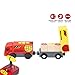 Electric Remote Control Train Toy, Battery Operated Locomotive Motorized Train Toy Gift for Boy Kids Toddlers Fit Thomas, Brio, Chuggington(red Truck)