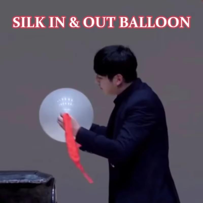 SUMAG Silk in and Out Balloon Magic Tricks Visual Penetration Magic for Magicians Stage Appearing Vanishes Illusions Gimmicks Mentalism Props
