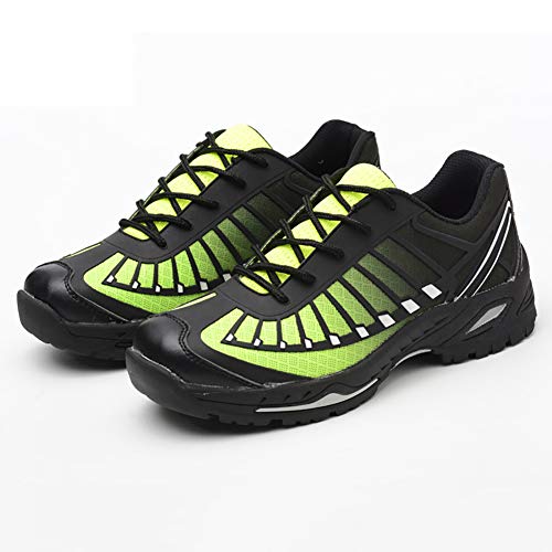 Sicherheitsschuhe für Herren und Damen, leicht, atmungsaktiv, Arbeitsschuhe mit Stahlkappen, Wanderschuhe, Grün, 41