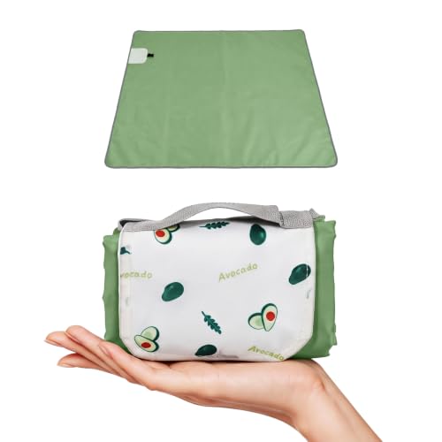 Thryvix Coperta Picnic Impermeabile 100×150 cm, Ultra Leggera e Compatta, Nylon Anti Strappo con Gancio da Trekking, Pieghevole, per Picnic, Campeggio, Spiaggia ed Escursioni