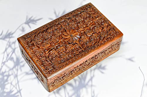 Indian Wooden Box, Keepsake, Wooden Jewellery Box, Treasure 