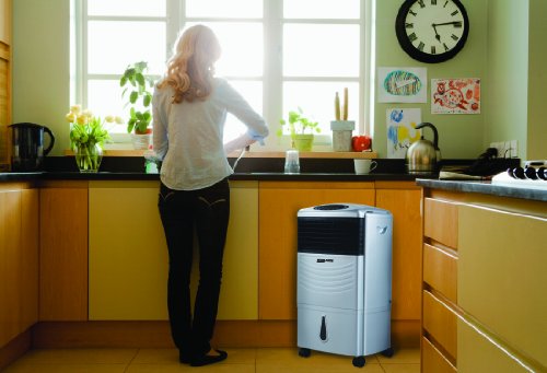 KuulAire PACKA44 350 CFM Portable Evaporative Cooler with 175 Square Foot Cooling Capacity, Silver